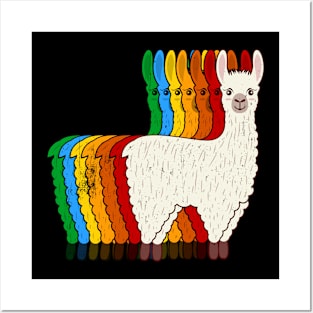 Retro Alpaca Posters and Art